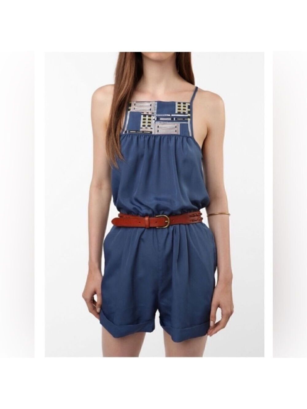 Urban Outfitters Piplette By Alice Ritter Akiko Satin Romper